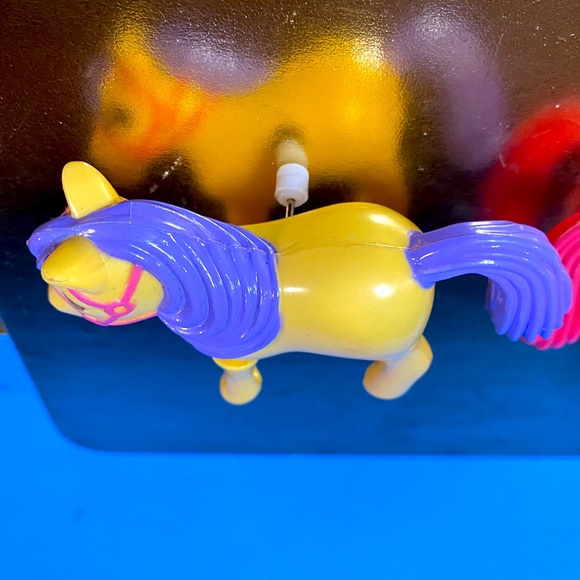 HAPPY HOOFERS PONIES VTG 90’s WIND UP UNICORN & PRANCING PONY TOYS 3” RARE - Picture 11 of 15
